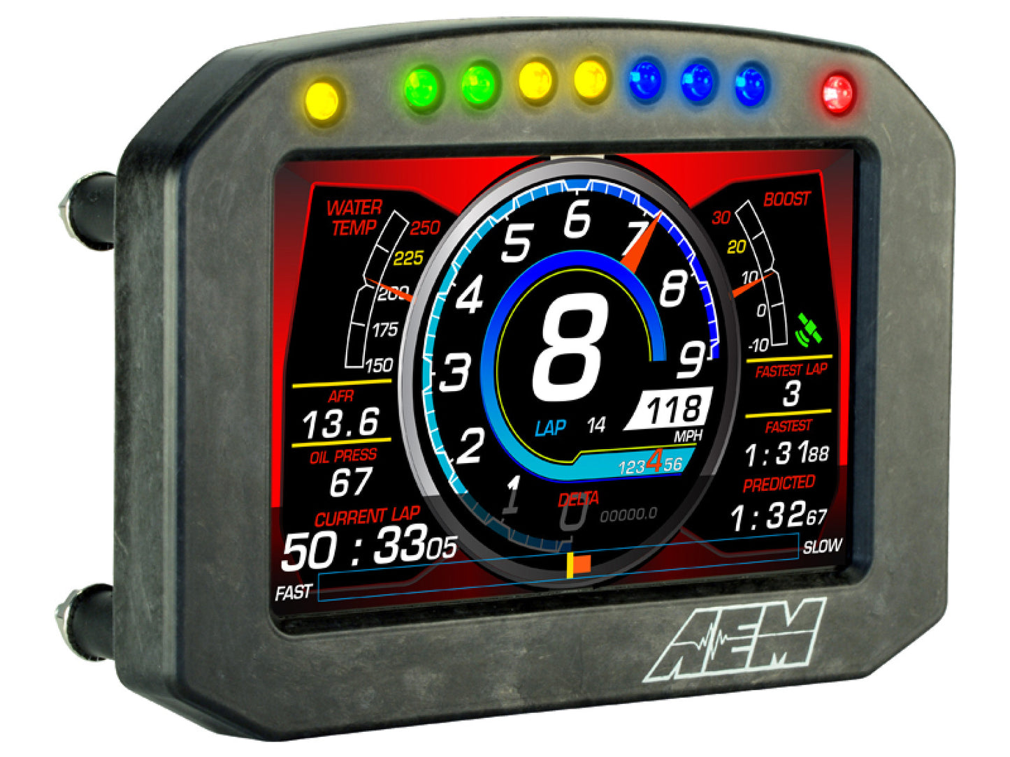 AEM CD-5 Carbon Flat Panel Digital Racing Dash Display - Logging / Non-GPS - Premium Digital Dash Displays from AEM EV - Just $1299.95! Shop now at Powerholics Performance LLC