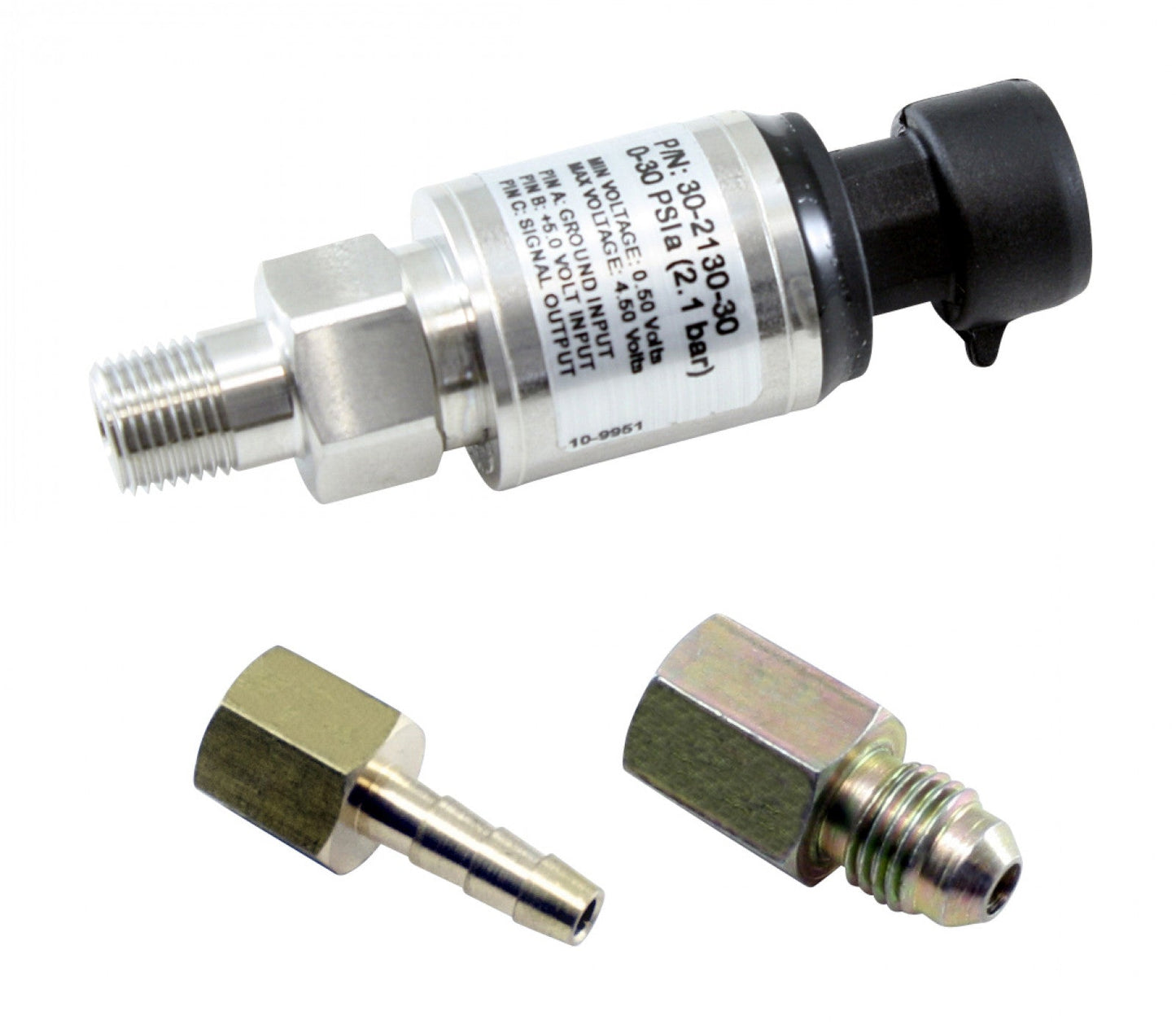 AEM 30 PSIa / 2 Bar Stainless Steel Pressure Sensor Kit - Premium Pressure Sensors from AEM EV - Just $164.95! Shop now at Powerholics Performance LLC