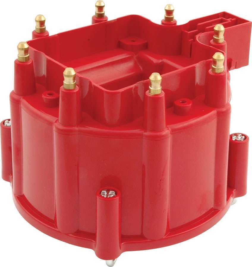 GM HEI Distributor Cap Red - Oval Obsessions 