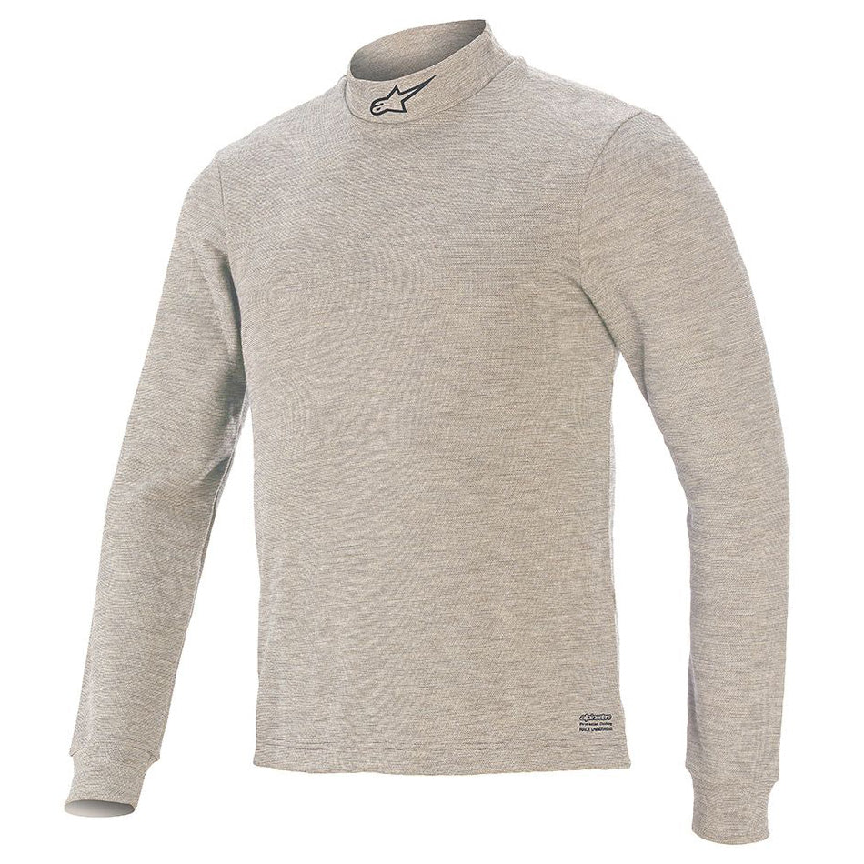 Race Top V3 Medium Lt. Gray Long Sleeve - Oval Obsessions 