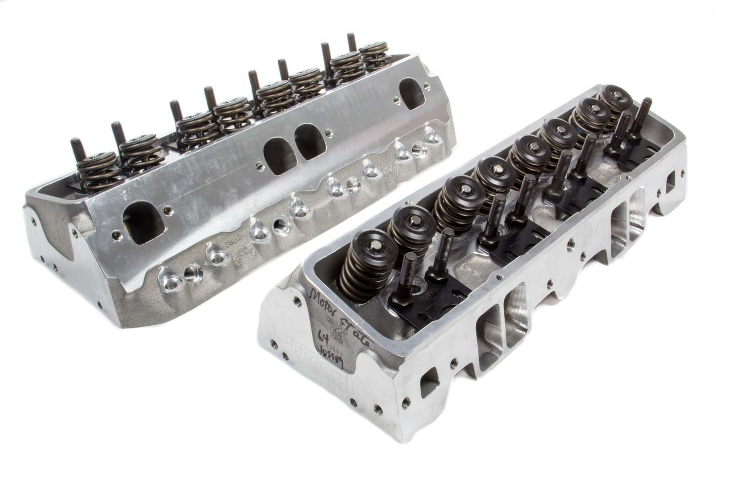 SBC 225cc D/S Heads 64cc 2.08/1.60 Assembled - Oval Obsessions 