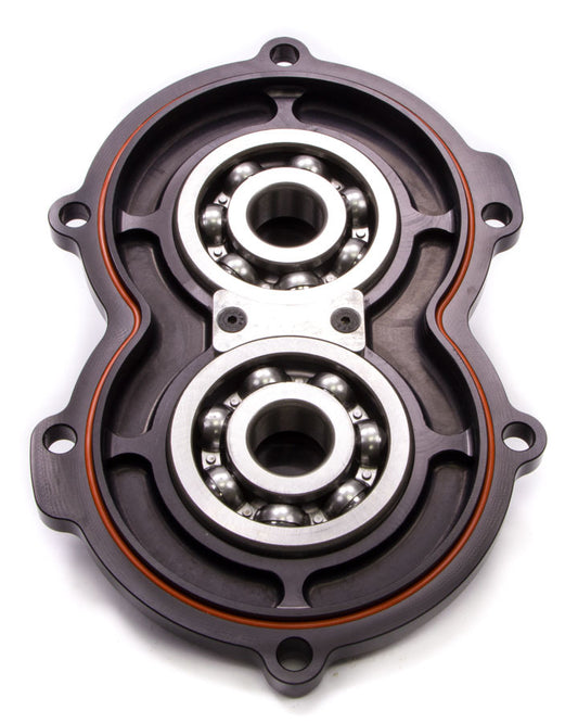 Billet Alum Rear Cover w/Bearings Black - Oval Obsessions 