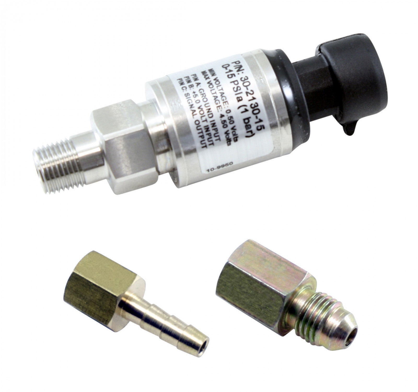 AEM 15 PSIa / 1 Bar Stainless Steel Pressure Sensor Kit - Premium Pressure Sensors from AEM EV - Just $164.95! Shop now at Powerholics Performance LLC