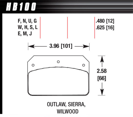 Brake Pad Dynalite DTC- 60 - Oval Obsessions 