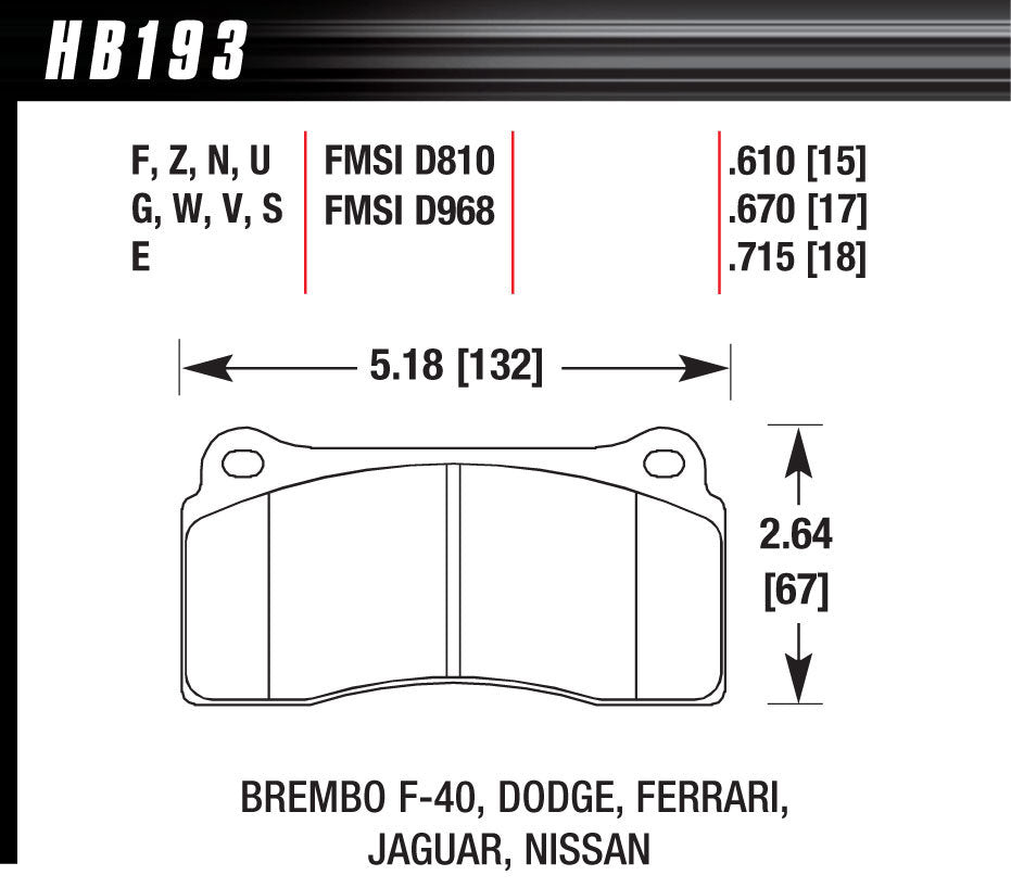 Street Brake Pads Front Viper HPS - Oval Obsessions 