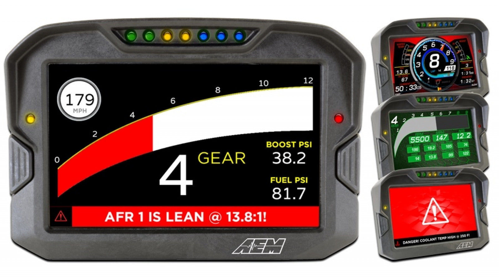 AEM CD-7 Carbon Digital Racing and Logging Dash Display - Logging / GPS Enabled - Premium Digital Dash Displays from AEM EV - Just $1899.95! Shop now at Powerholics Performance LLC