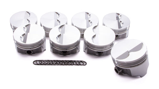 SBC Forged F/T Piston Set 4.030 Bore -4.90cc - Oval Obsessions 