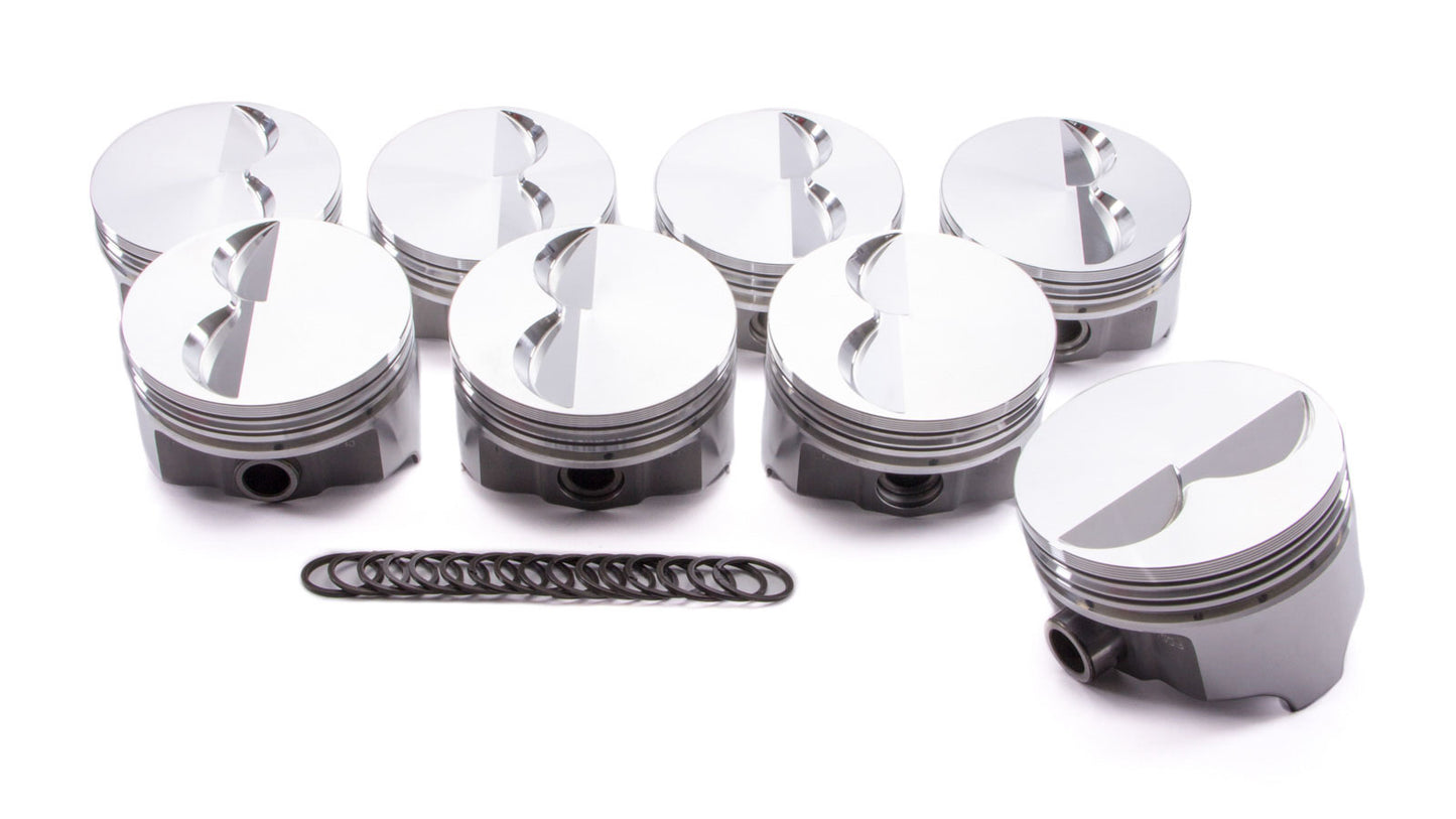 SBC Forged F/T Piston Set 4.040 Bore -4.90cc - Oval Obsessions 