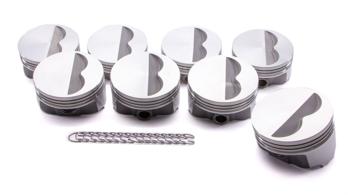 SBC FHR F/T Piston Set 4.155 Bore -3.7cc - Oval Obsessions 