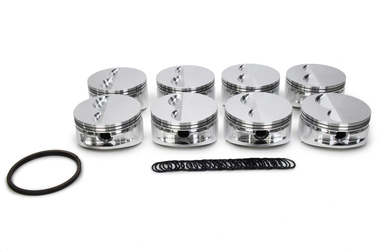 SBC Flat Top Piston Set - Oval Obsessions 