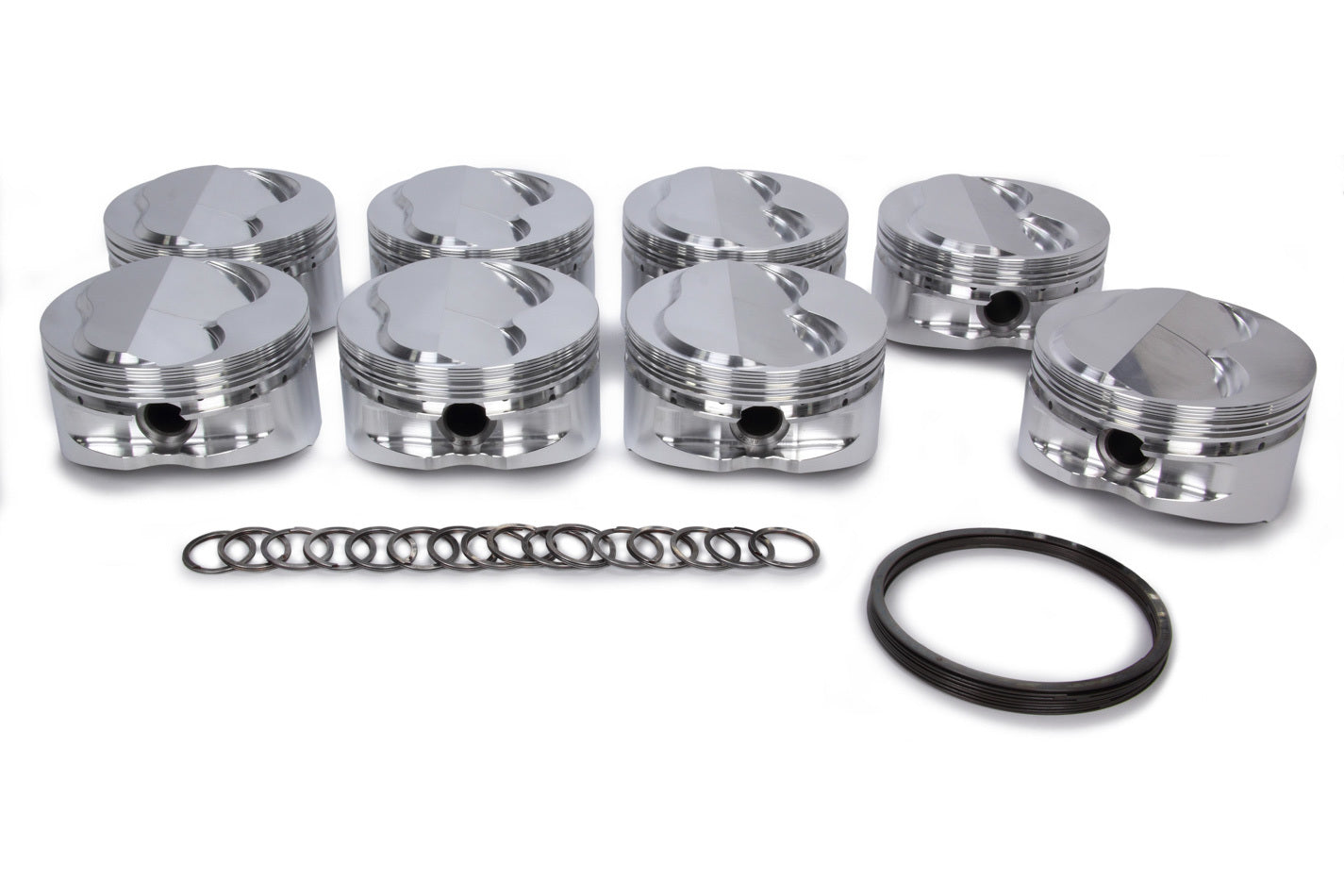 SBC 400 Domed Piston Set 18 Degree - Oval Obsessions 