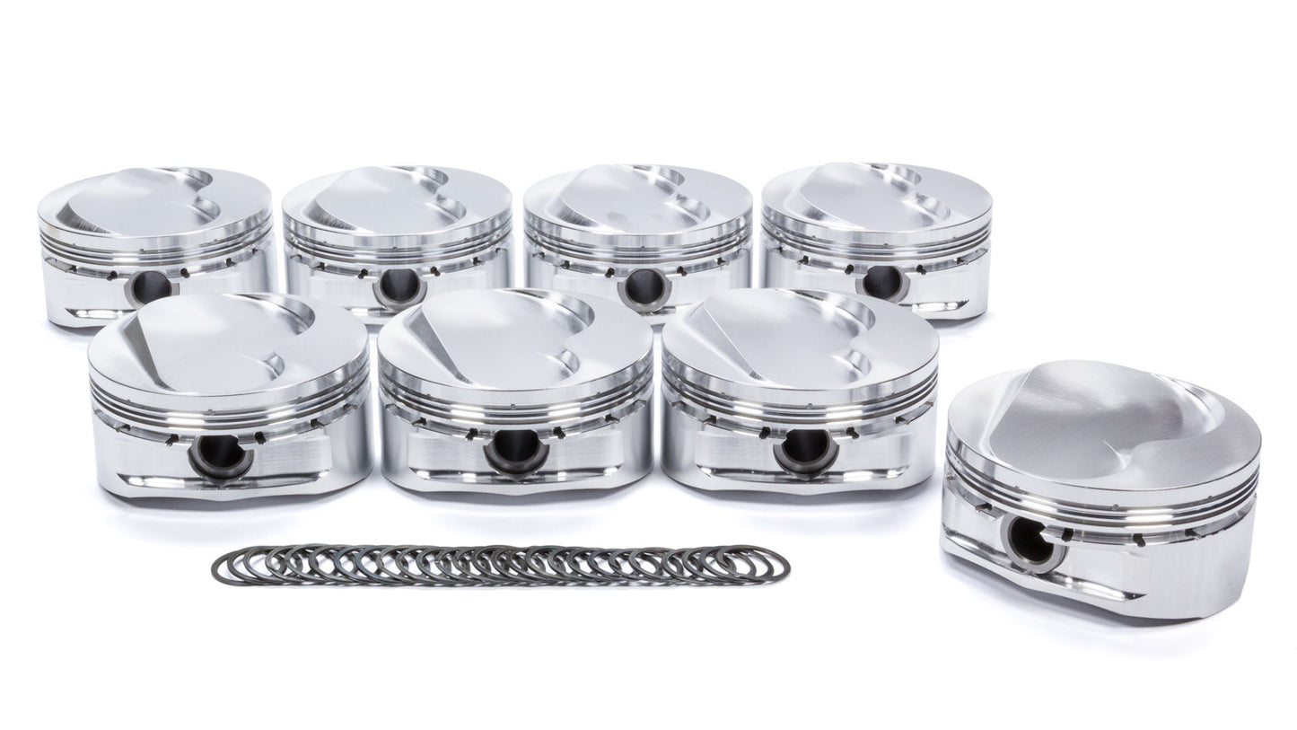 SBC Domed Piston Set 4.125 Bore +4.5cc - Oval Obsessions 