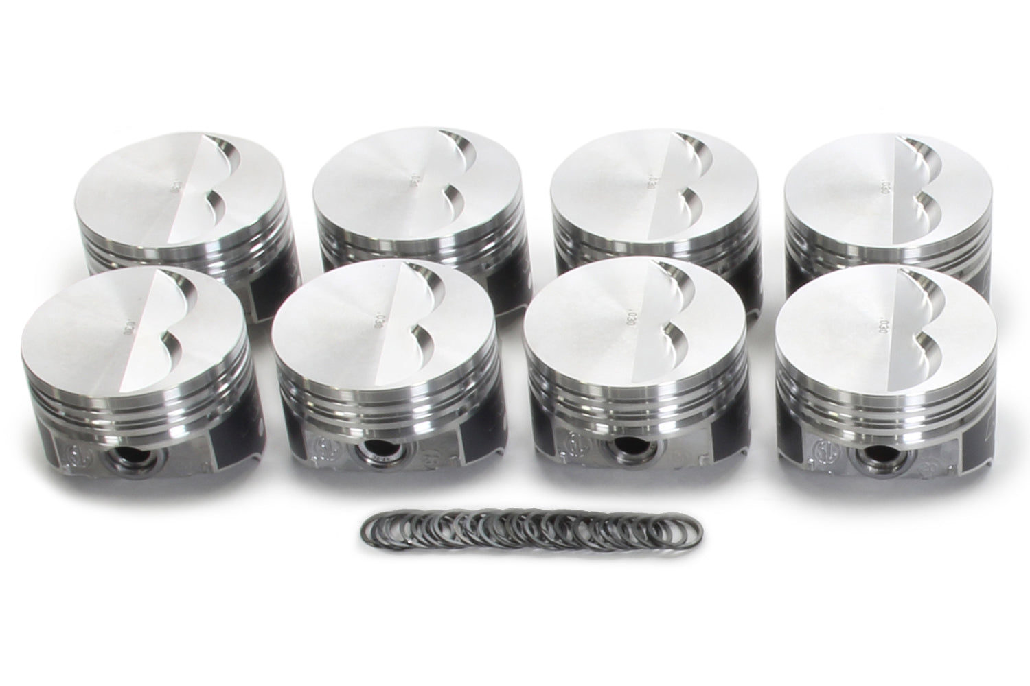 SBC Flat Top Piston Set 4.040 Bore -7cc - Oval Obsessions 