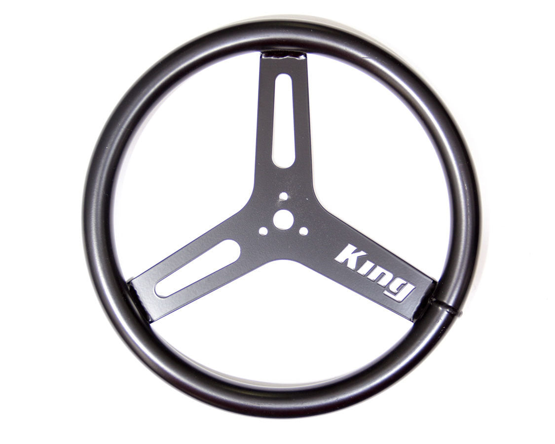 Steering Wheel Alum Big Tube Black - Oval Obsessions 