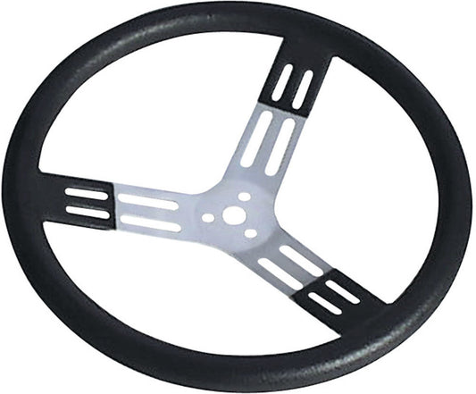 15in. Steering Wheel Black With Bumps Nat. Fi - Oval Obsessions 