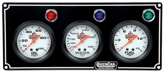 3 Gauge Panel  OP/WT/FP Black - Oval Obsessions 