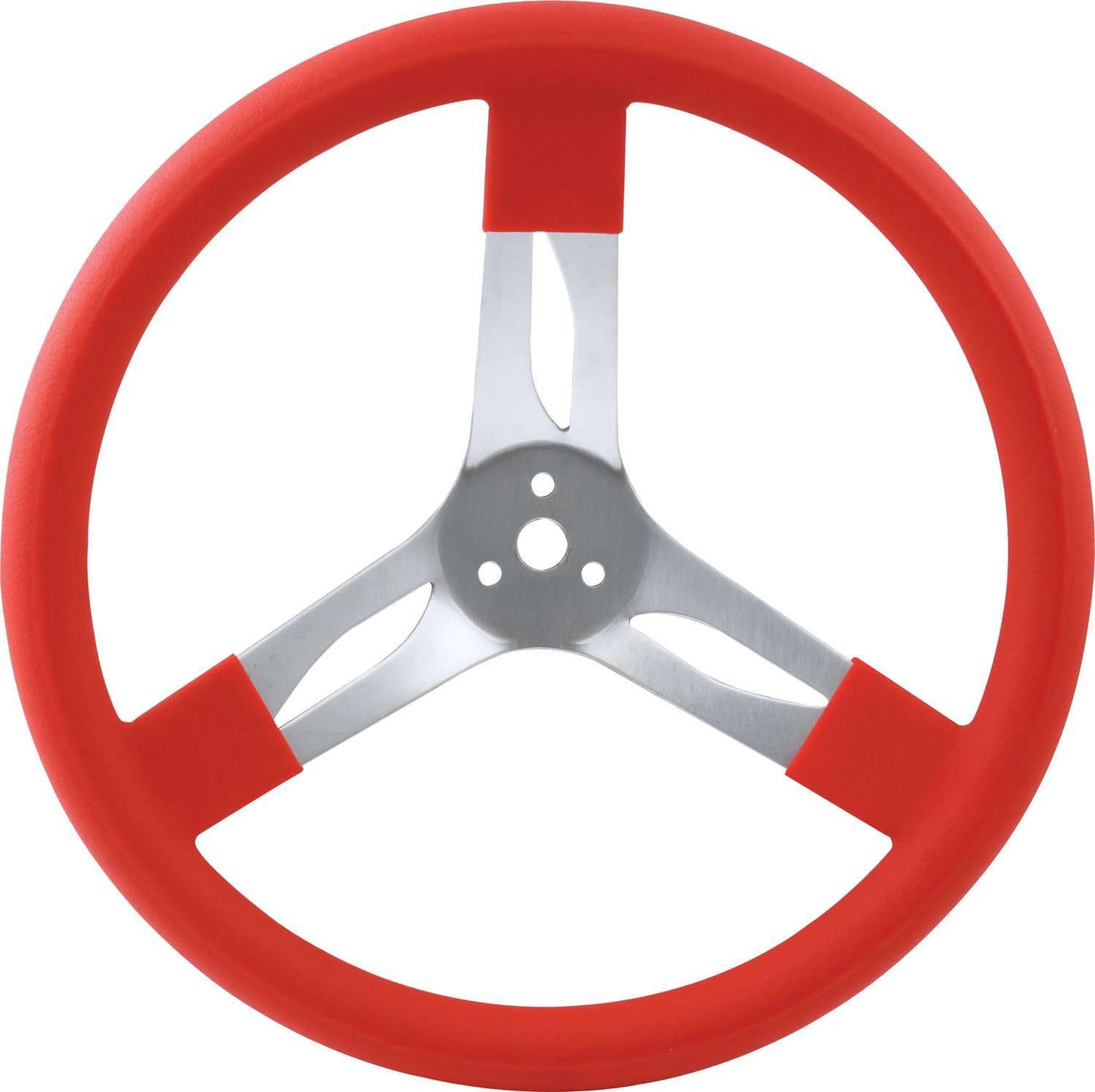 15in Steering Wheel Alum Red - Oval Obsessions 