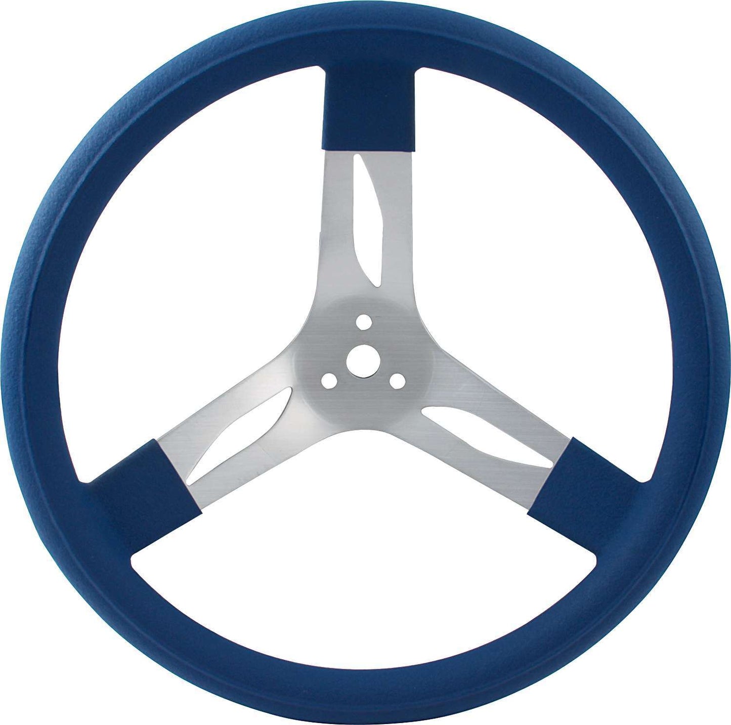 15in Steering Wheel Alum Blue - Oval Obsessions 