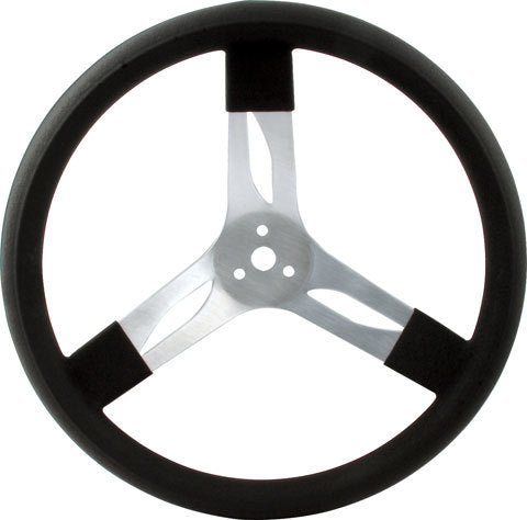 17in Steering Wheel Alum Black - Oval Obsessions 