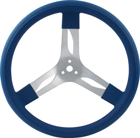 17in Steering Wheel Alum Blue - Oval Obsessions 