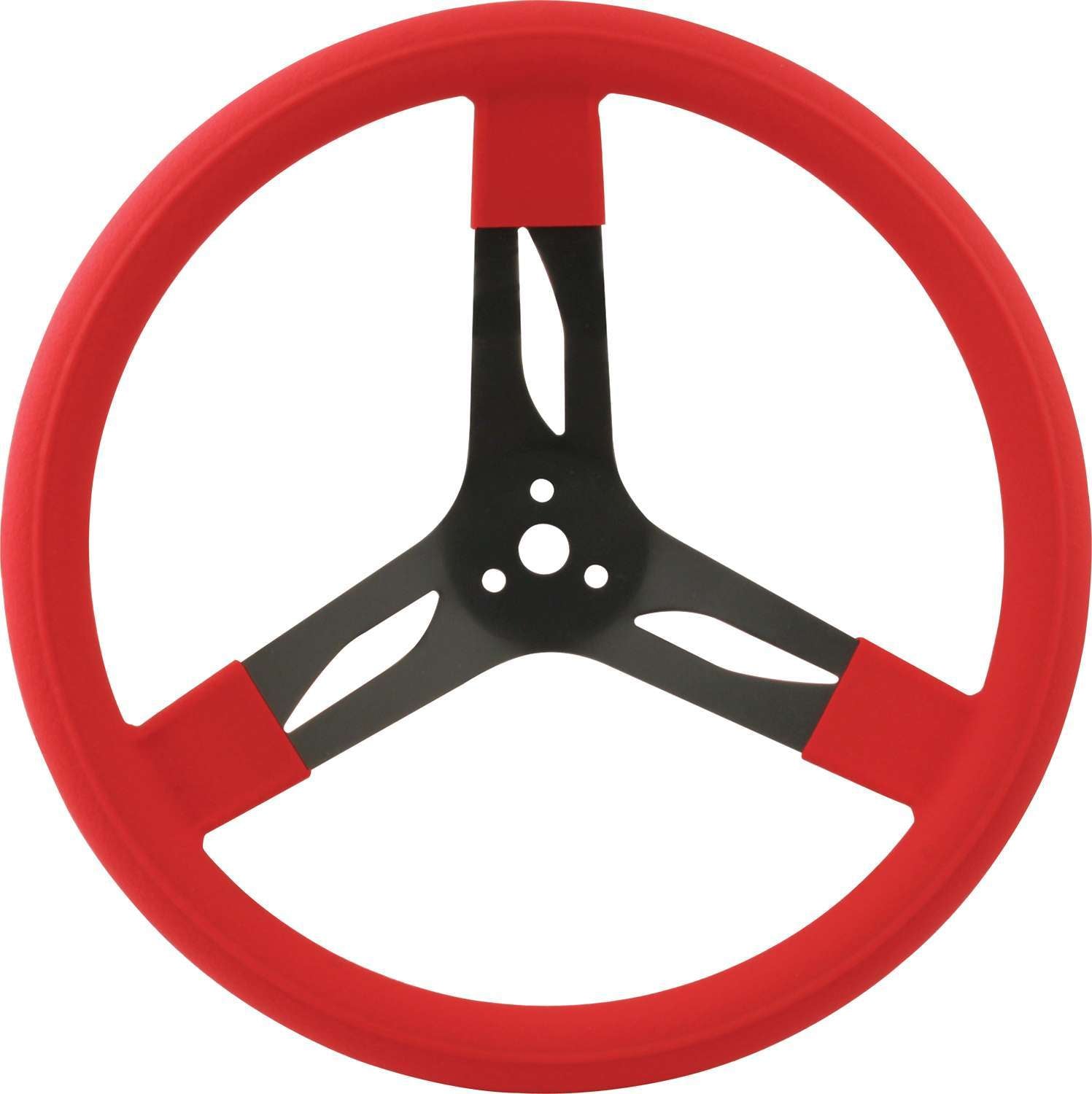 15in Steering Wheel Stl Red - Oval Obsessions 