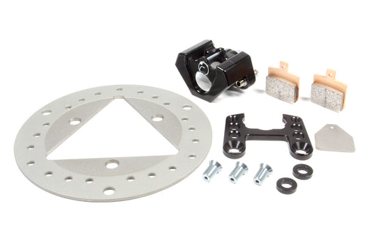 Left Front Brake Kit TI Rotor Black - Oval Obsessions 