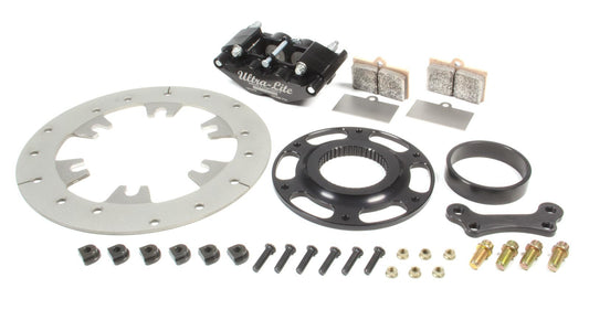 Right or Left Rear Brake Kit TI Rotor Black - Oval Obsessions 