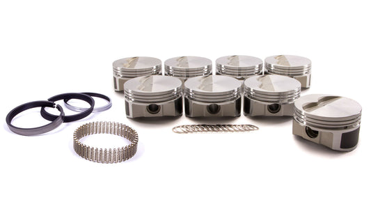 SBC F/T Piston Set 4.030 Bore -5cc - Oval Obsessions 