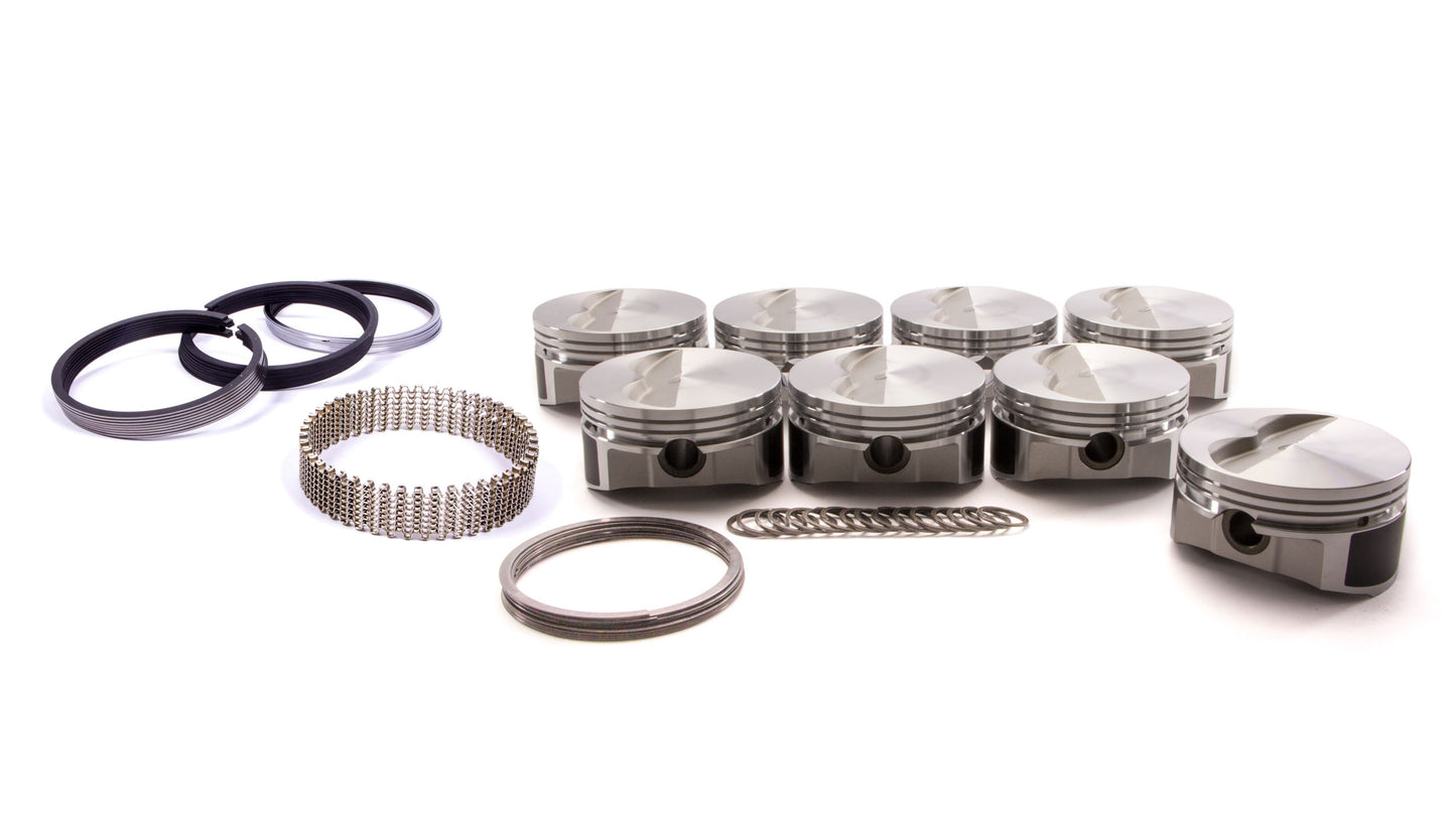 SBC F/T Piston Set 4.040 Bore -5cc - Oval Obsessions 