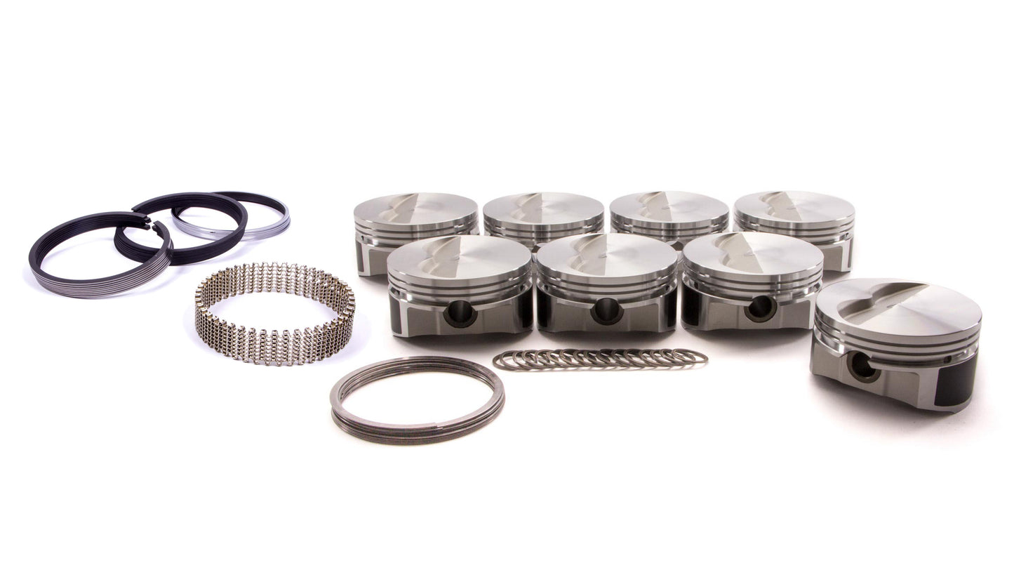 SBC F/T Piston Set 4.060 Bore -5cc - Oval Obsessions 