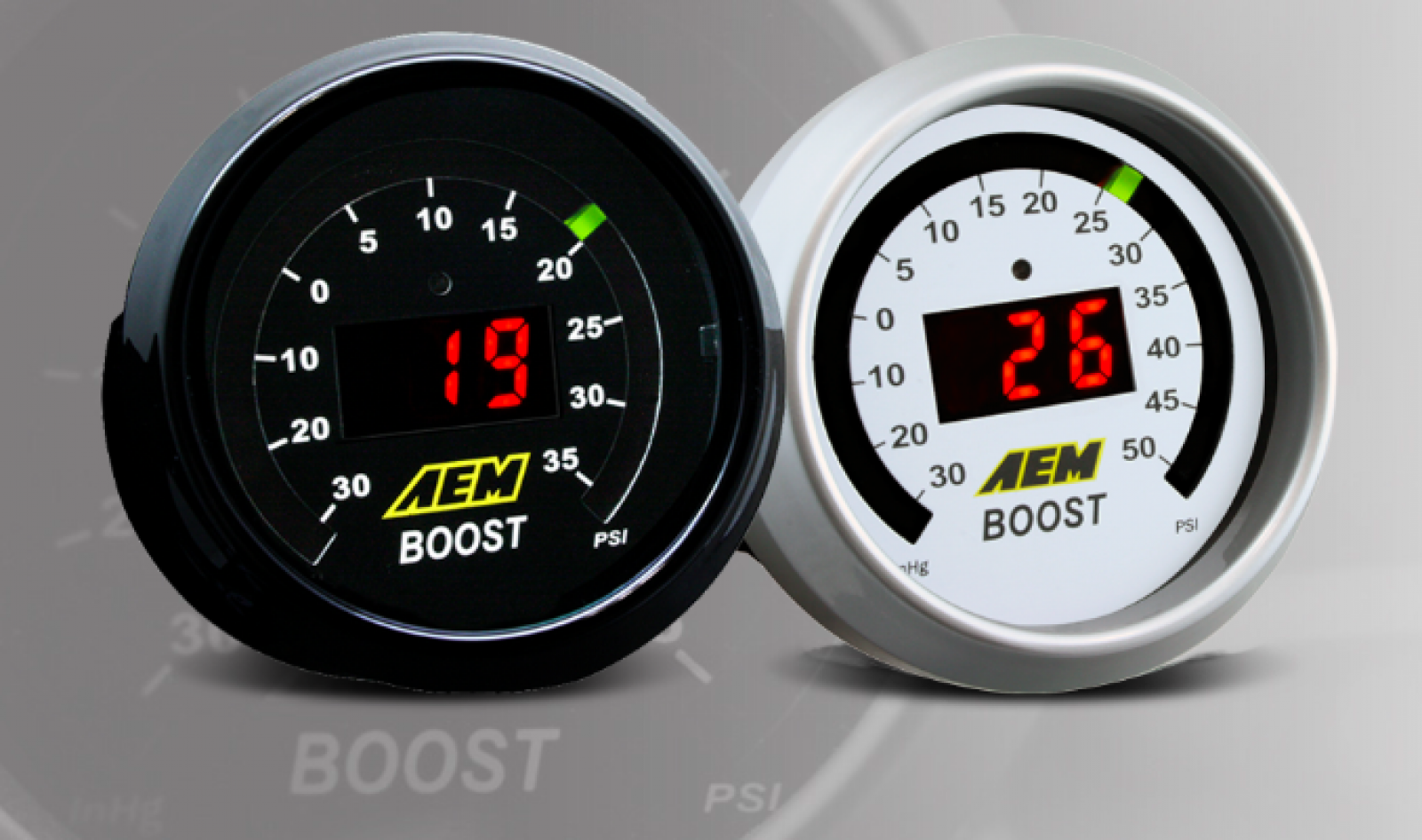 AEM Boost Pressure Gauge -30 ~ 35 PSI - Premium Boost Pressure Gauges from AEM EV - Just $174.95! Shop now at Powerholics Performance LLC