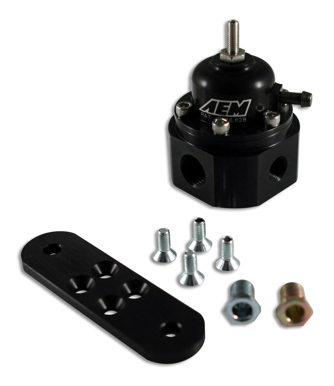 DUPLICATE AEM Universal Adjustable Fuel Pressure Regulator Black - Premium Fuel Pressure Regulators from AEM EV - Just $129.98! Shop now at Powerholics Performance LLC