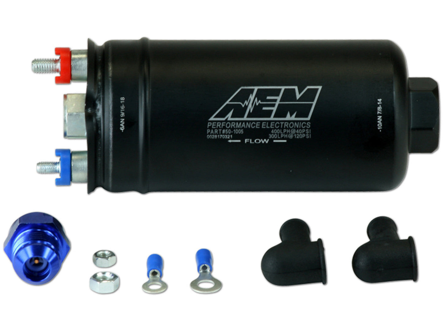 AEM 400LPH Inline High Flow Fuel Pump - Premium Fuel Pumps from AEM EV - Just $169.95! Shop now at Powerholics Performance LLC